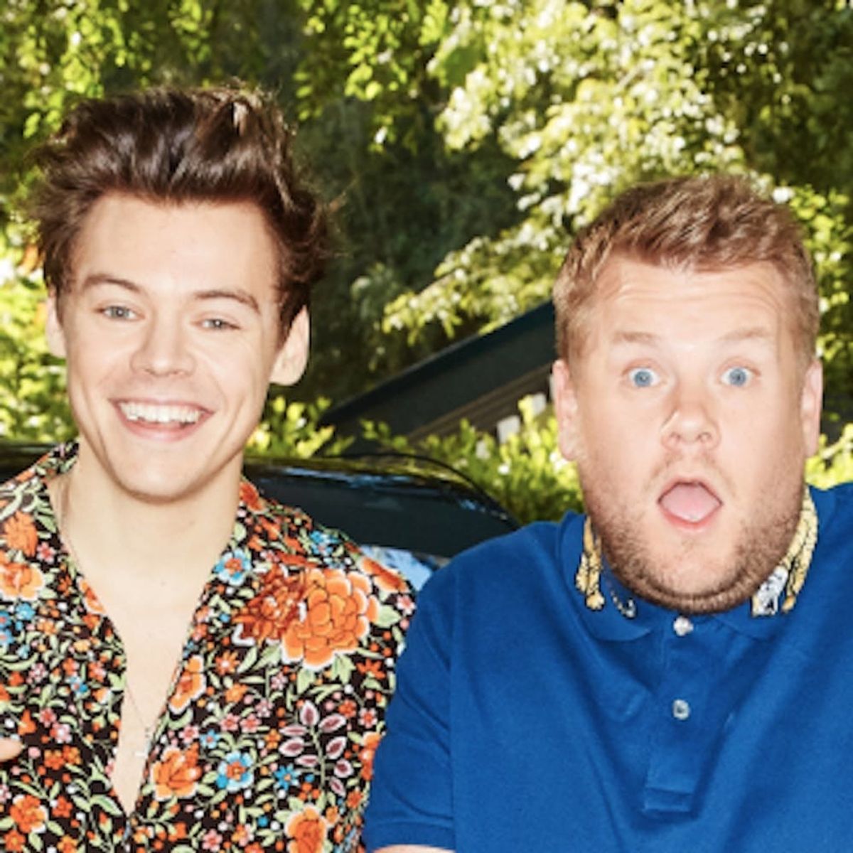 Harry Styles Kisses James Corden in Star-Studded Christmas Carpool Karaoke