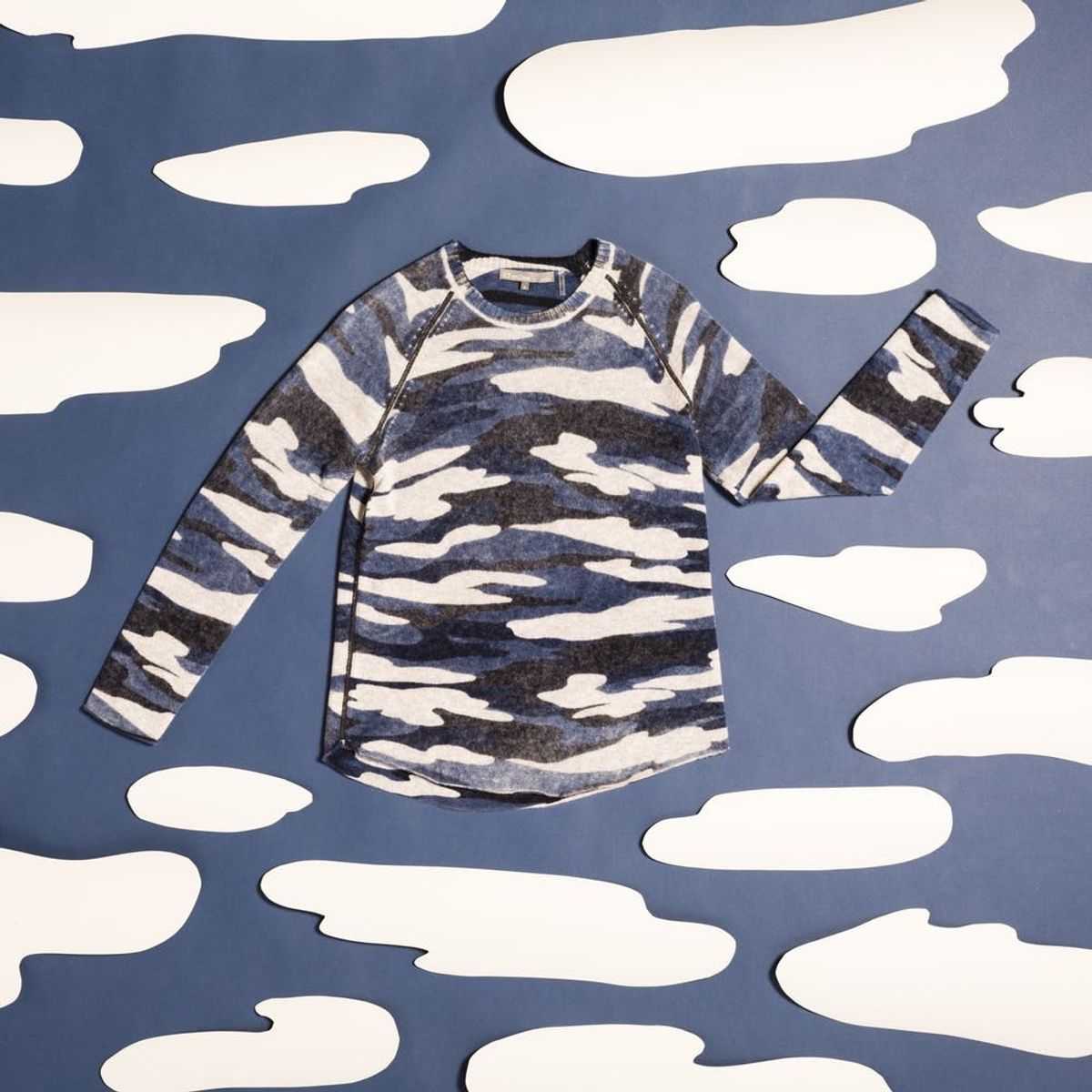 This Camo Cashmere Pullover Is the Answer to Sweater Weather