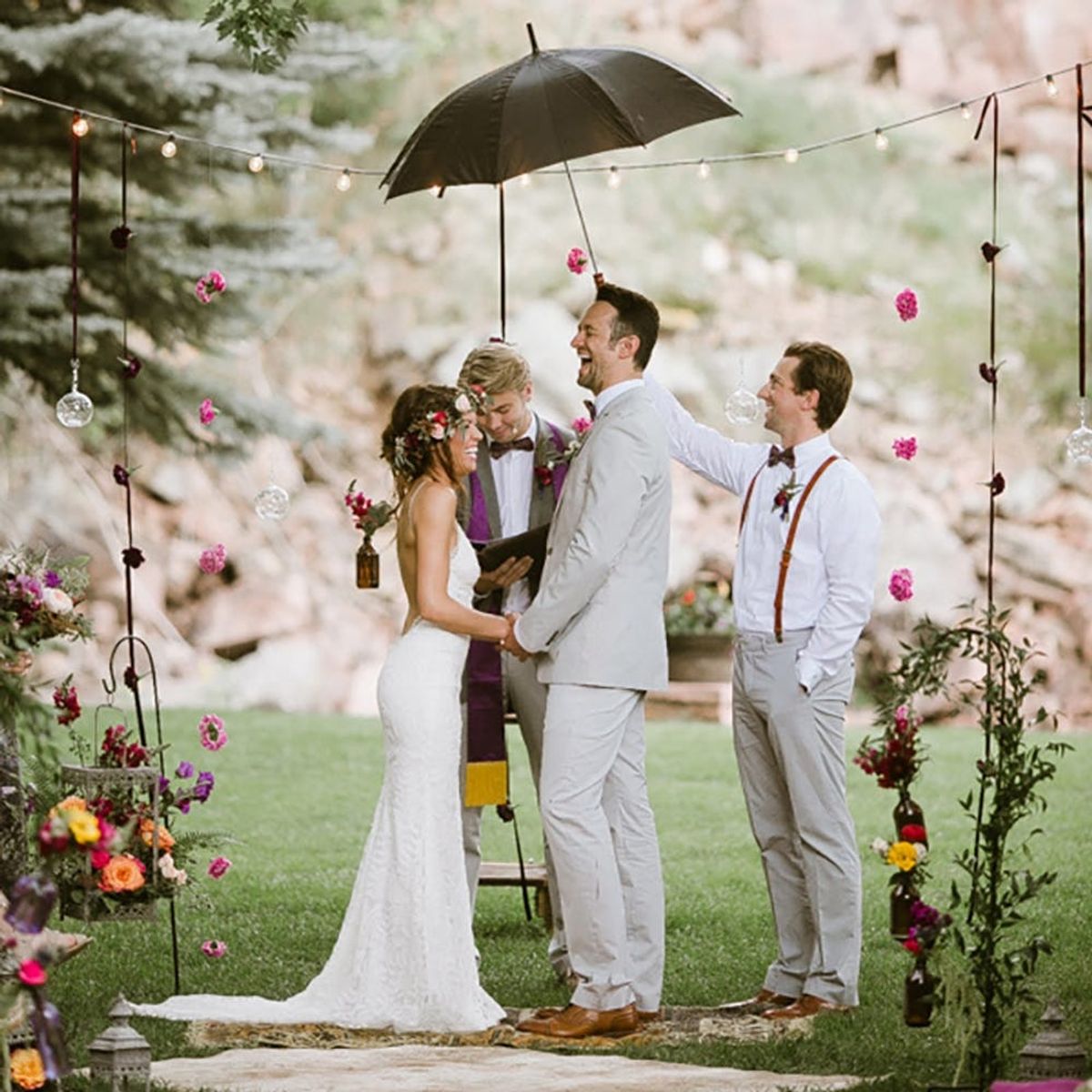 13 Ways to Rock Rainy Wedding Day Photos