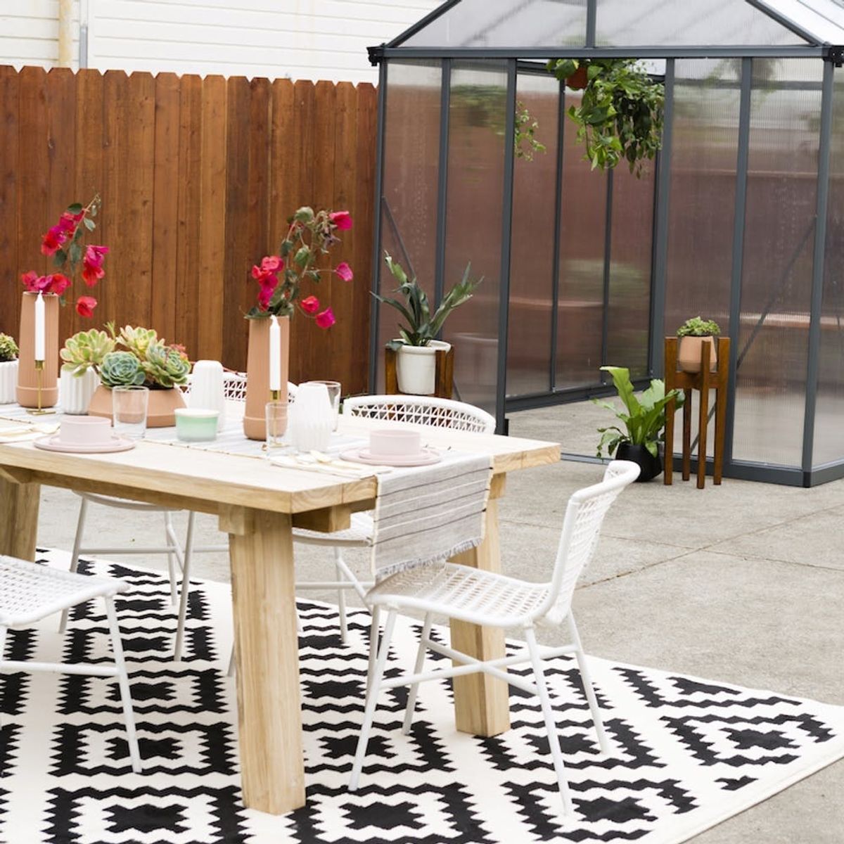This Millennial Pink-Inspired Backyard Makeover Is What Outdoor Living Is All About