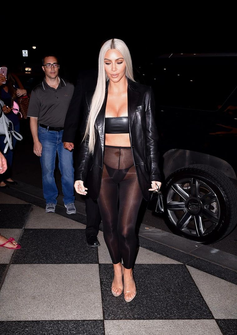 Kim Kardashian West Wore Completely See-Through Pants to NYFW - Brit + Co