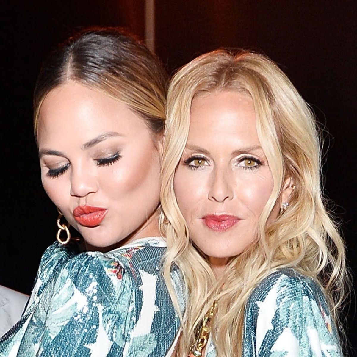 Chrissy Teigen and Rachel Zoe Twin in Outfits Straight from the Runway