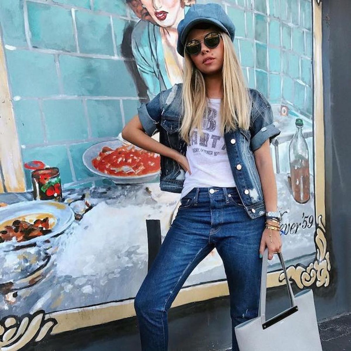 A Street Style Guide to Wearing Denim With Denim