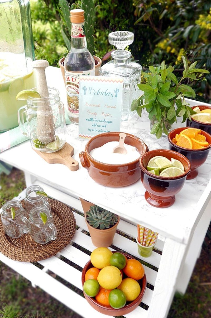 6 Trendy Summer Cocktail Bar Ideas for Your Next Get-Together - Brit + Co, image size:800x1204