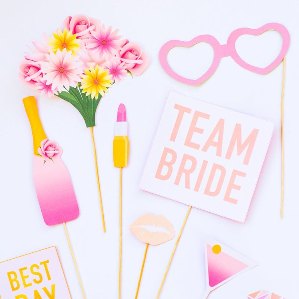 These Bachelorette Party Photo Booth Props Are Perfect for You and Your Squad