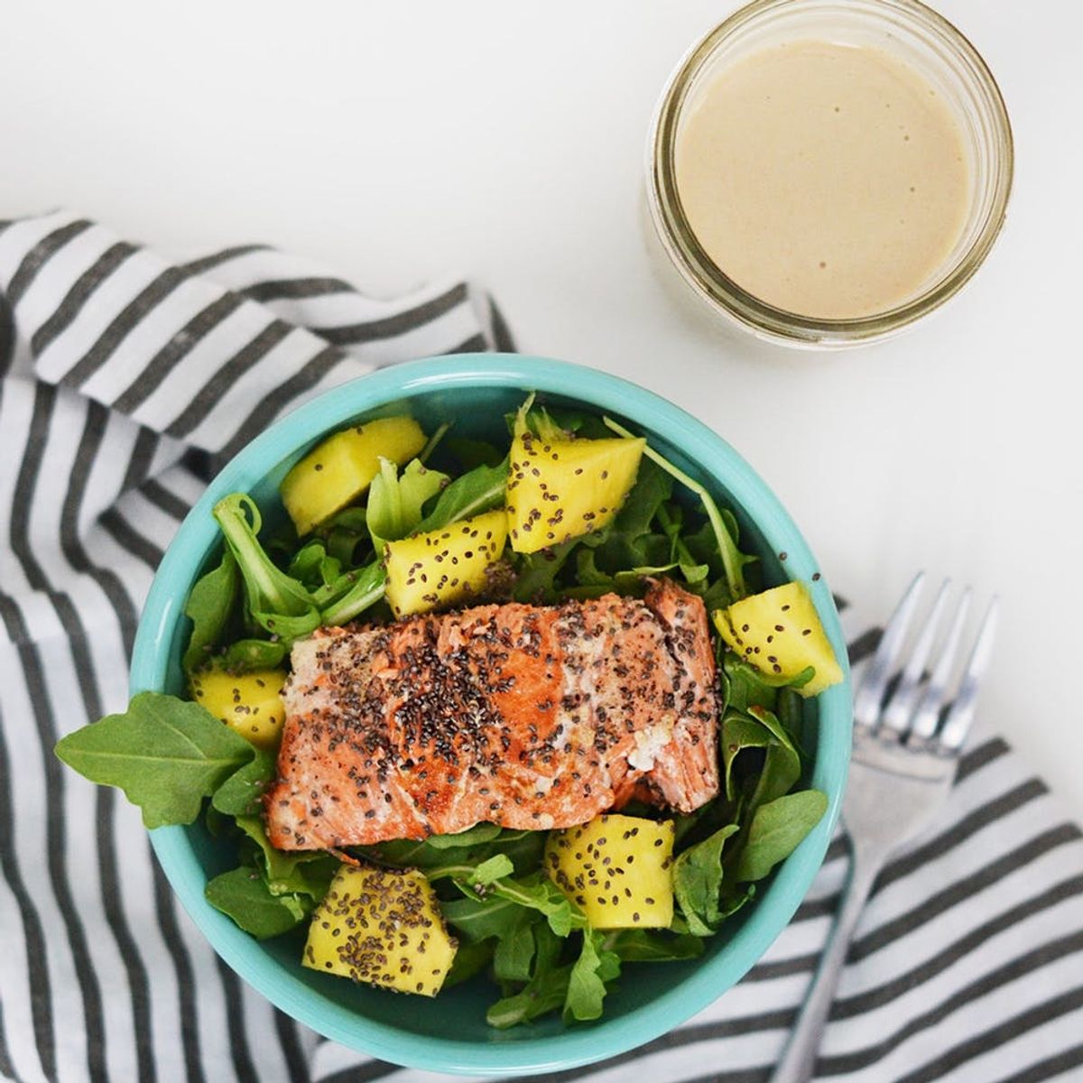 This 20-Minute Tahini Salmon Salad Recipe Will Fire Up All Your Taste Buds