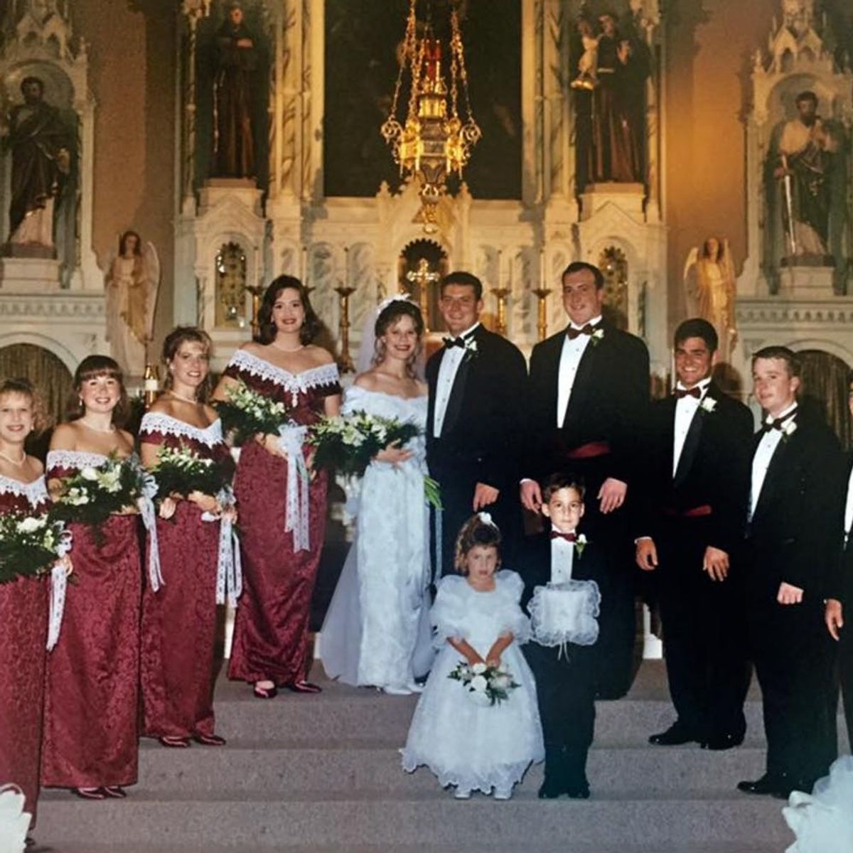 This Woman Resurrected Her Tragically ’90s Bridesmaid Dress for the Sweetest Reason