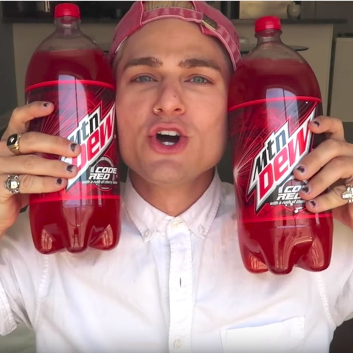 This Vlogger Dyed His Hair Red With Mountain Dew