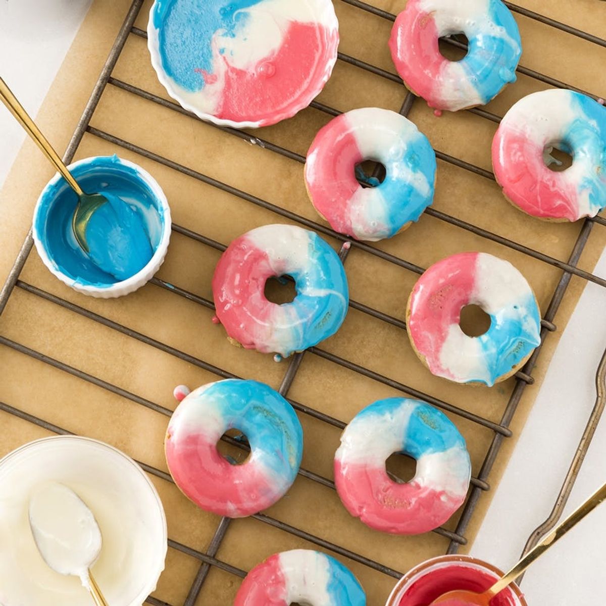 This Festive Red, White, and Blue Donut Recipe Will Get You in the Fourth of July Spirit