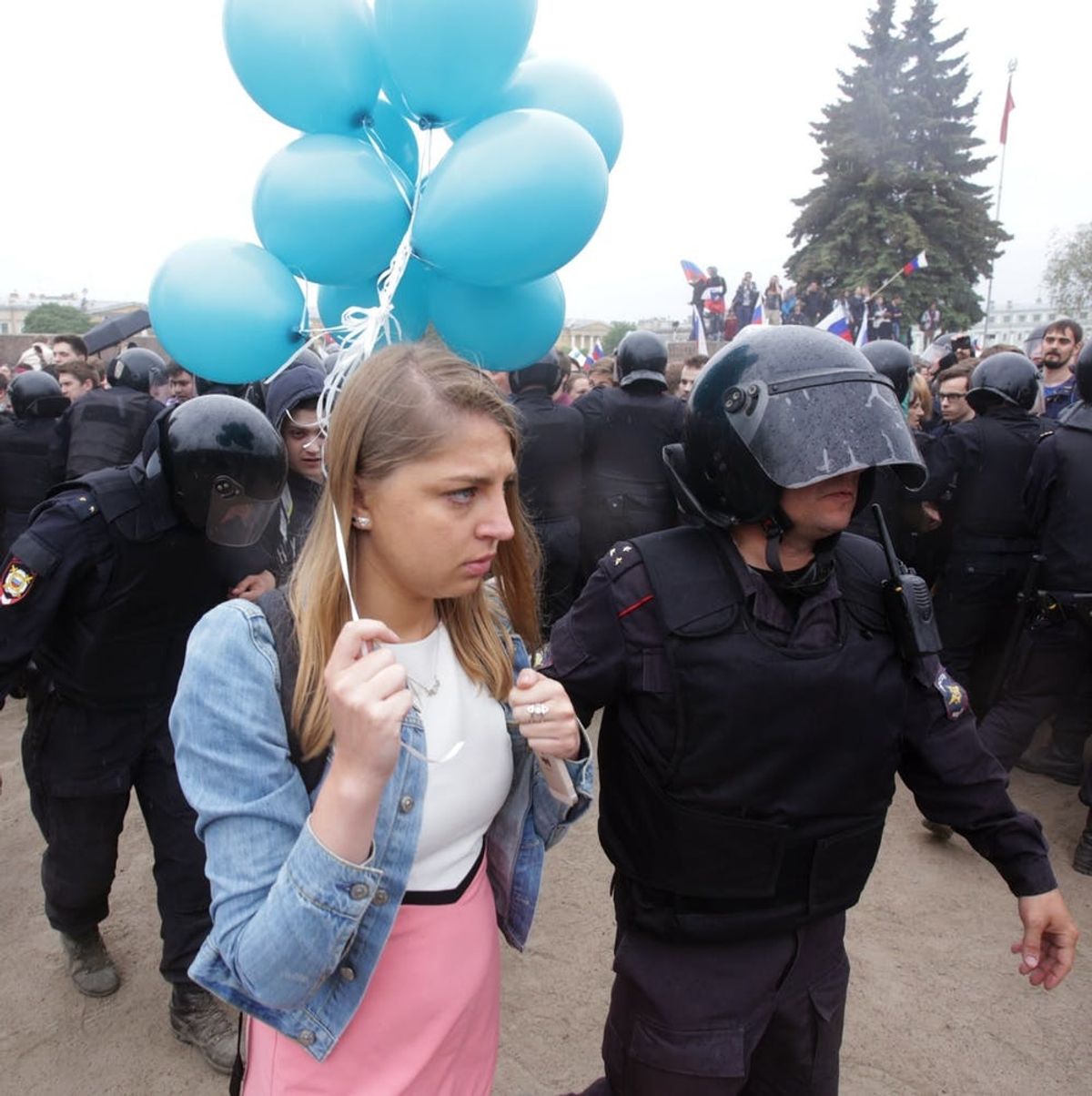 Teen Girls Put Themselves on the Front Lines in Anti-Government Protests in Russia