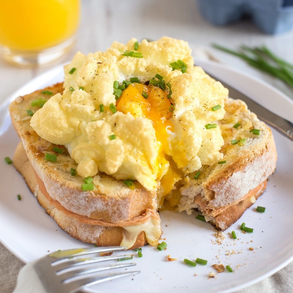 Meet the Ultimate Breakfast Sandwich: a Cloud-Egg Croque Madame!