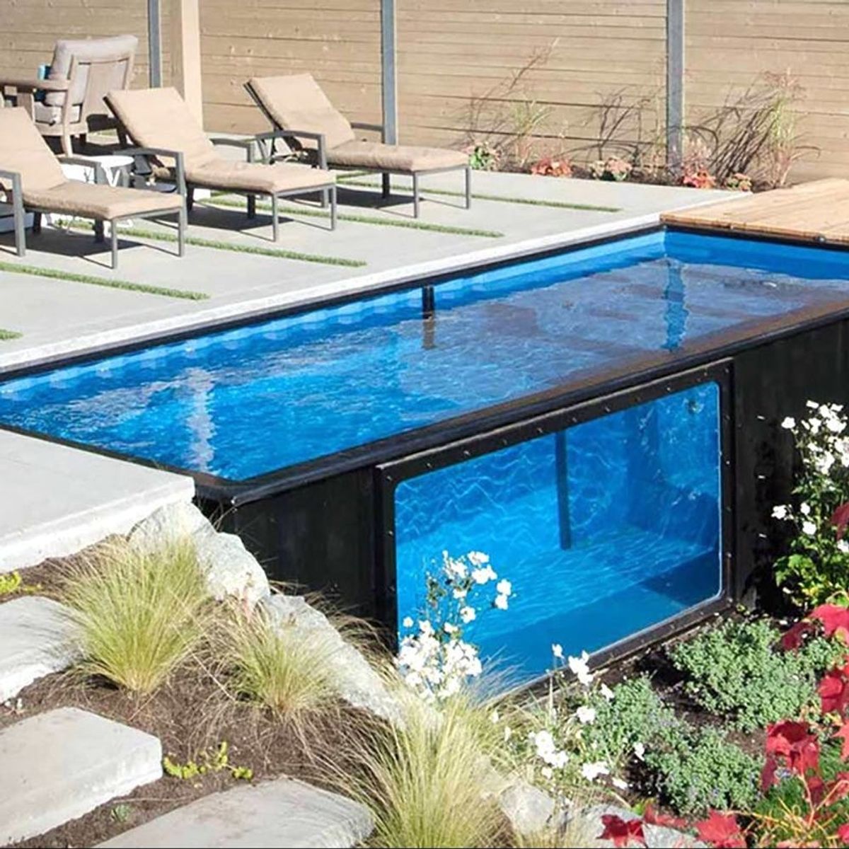 This Company Repurposes Shipping Containers into Swimming Pools for the Backyard of Your Dreams