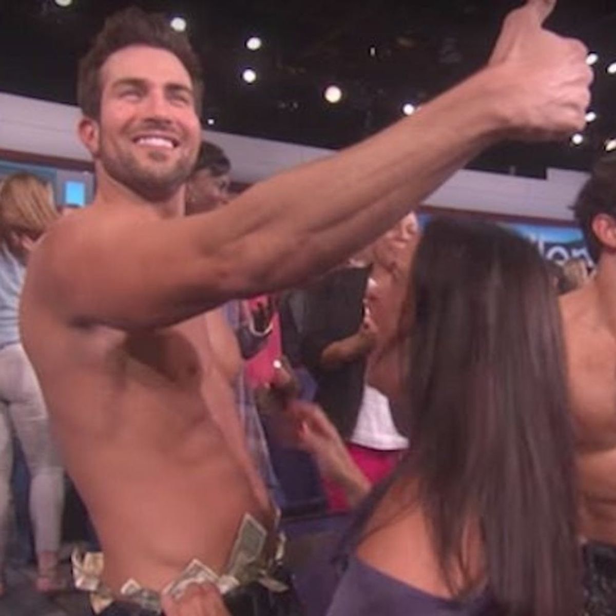 The Bachelorette’s Group Date on Ellen Saw the Guys Stripping Down for Their Best Magic Mike Moves
