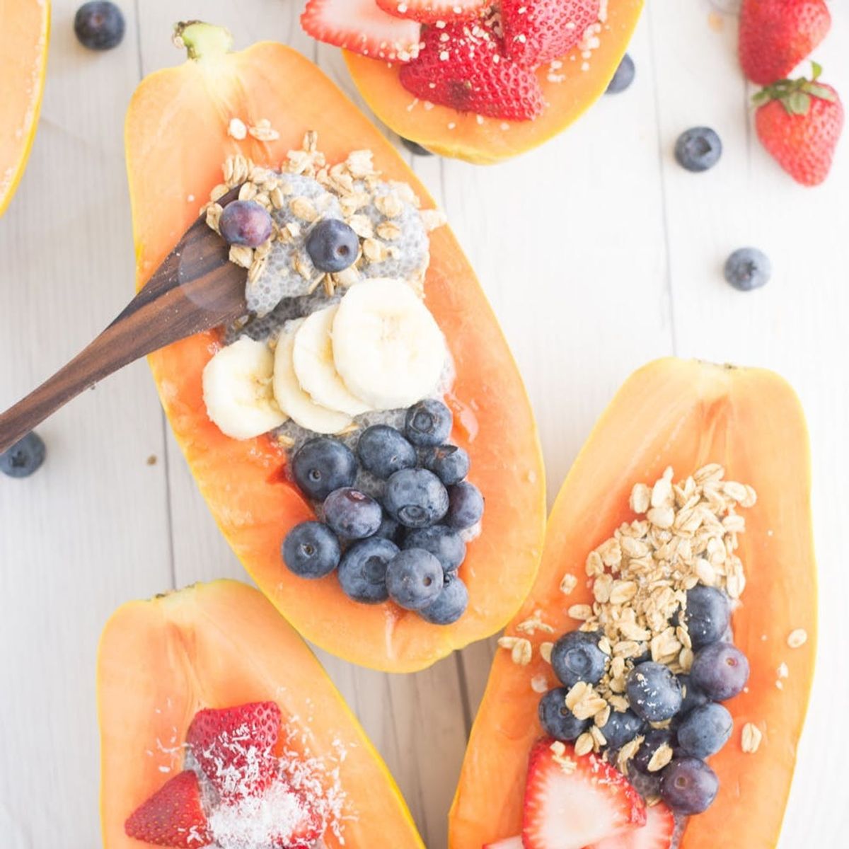 Add a Tropical Twist to Your Breakfast With Papaya Boats and Chia Pudding