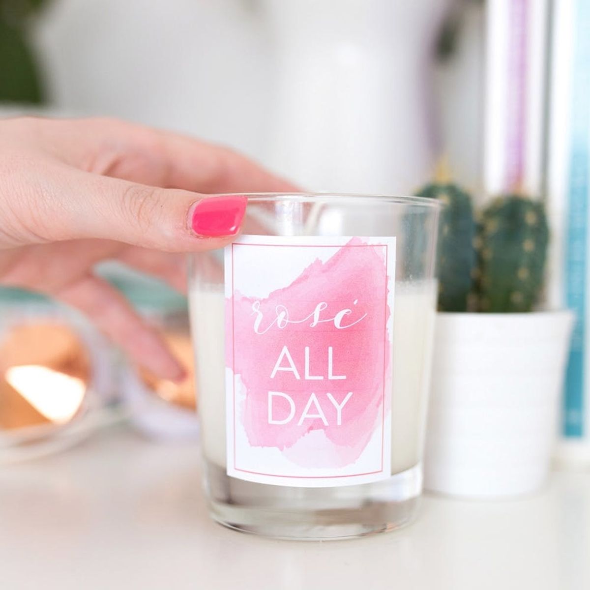 Embrace the Rosé-All-Day Mantra With This Easy DIY Candle