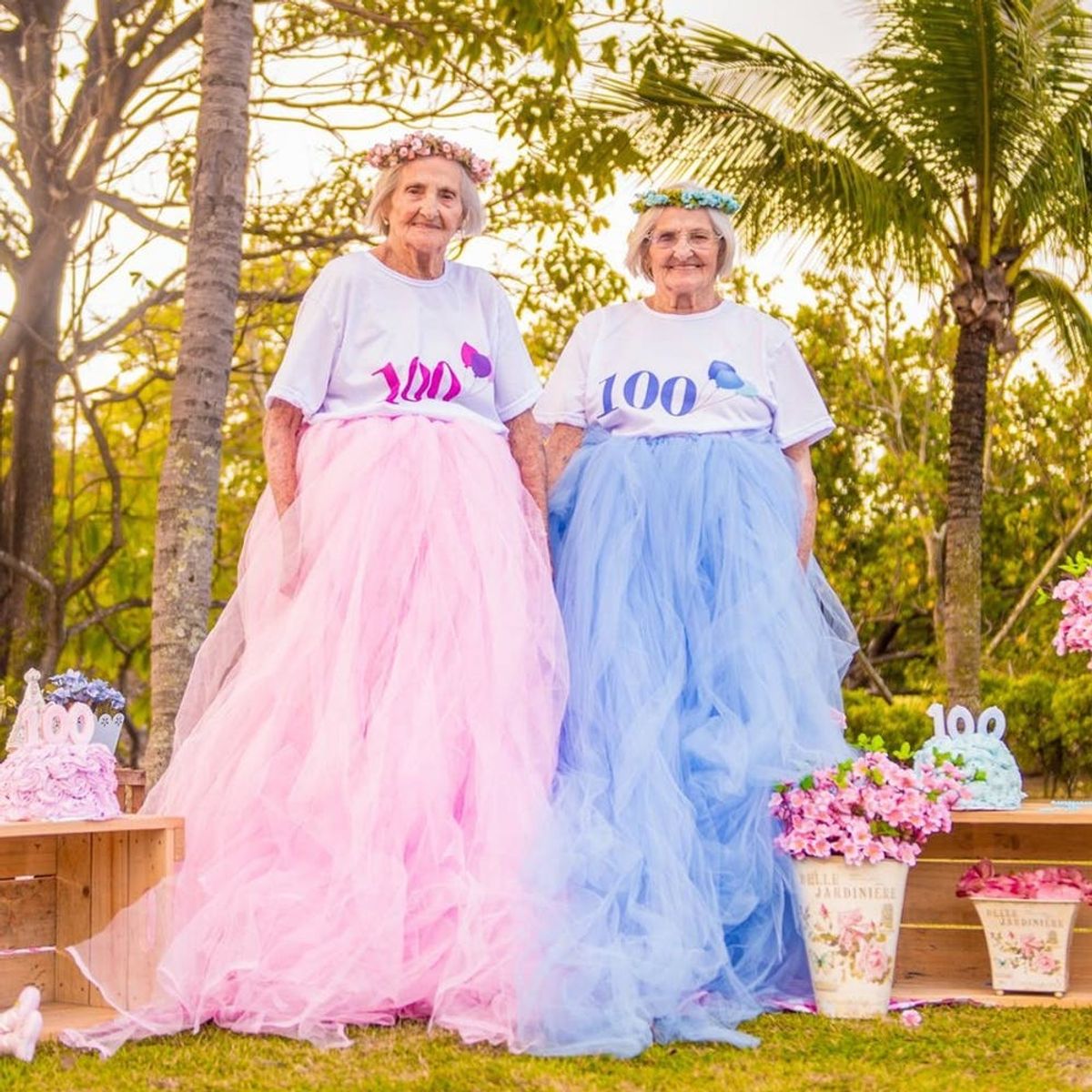 These 100-Year-Old Twin Sisters Had a Birthday Photo Shoot in Matching Tutus and It’s Giving Us Major Life Goals