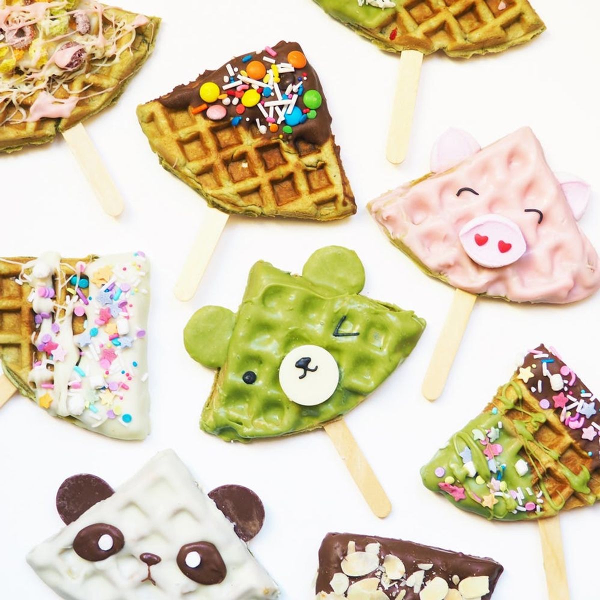 These Cute Green Tea Waffle Pops Are a Matcha Made in Heaven