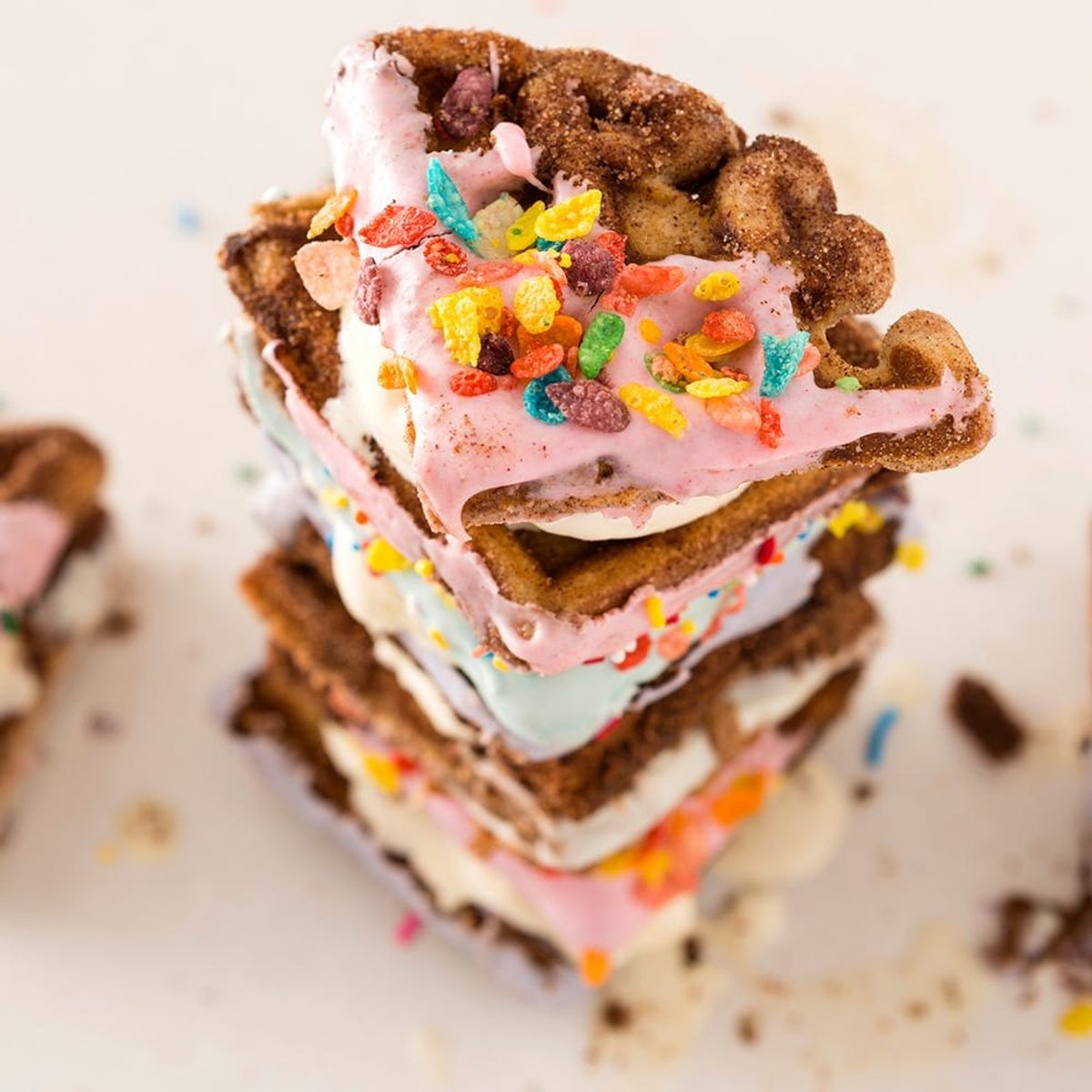 Live Your Fullest Life With This Churro Waffle Ice Cream Sandwich Recipe