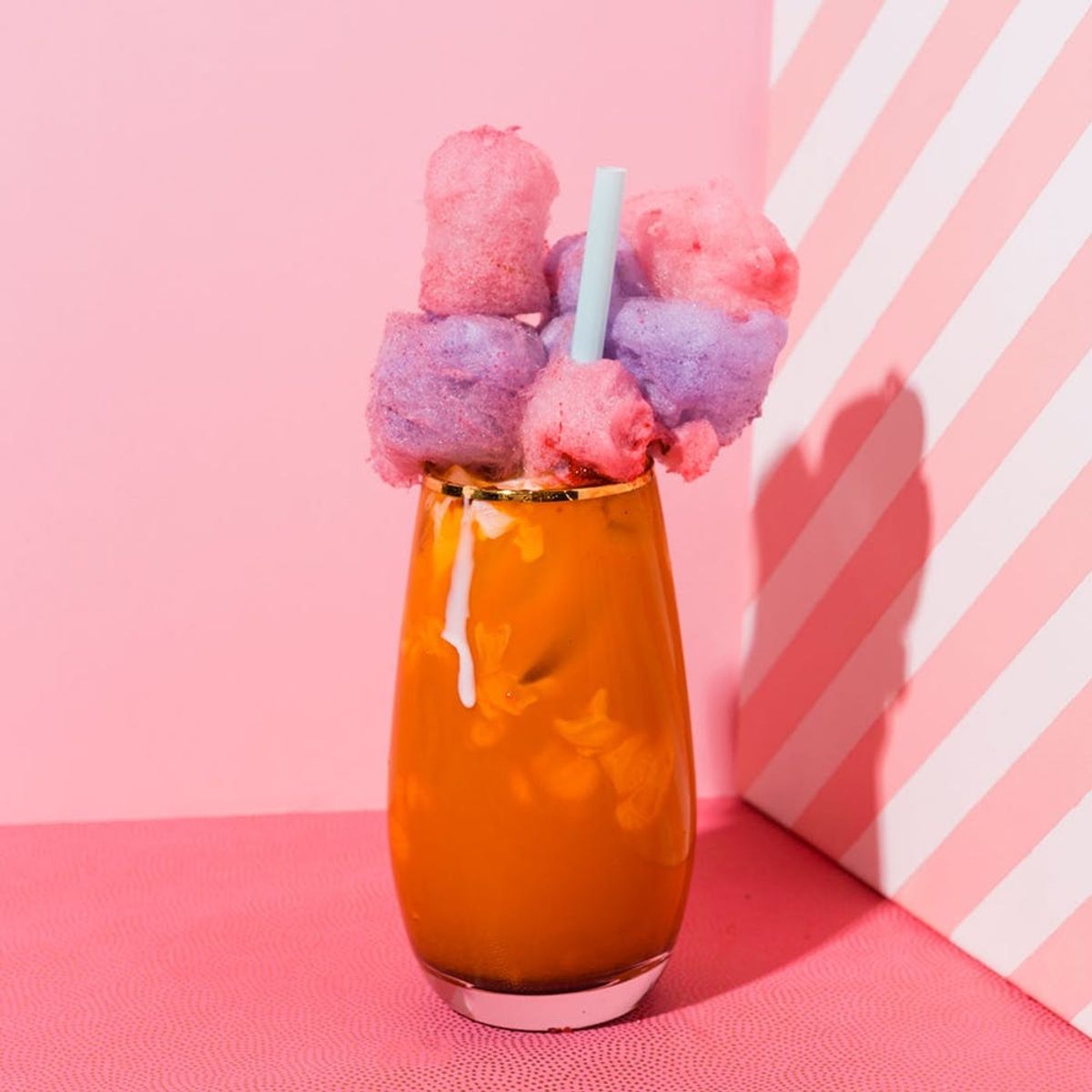 Dress Up Your Thai Iced Tea With a Cotton Candy Crown