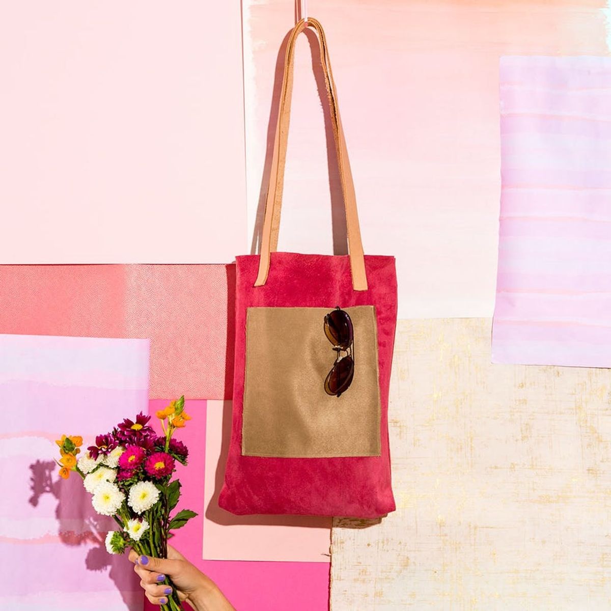 Keep Up With Runway Trends With This DIY Suede Patch Bag