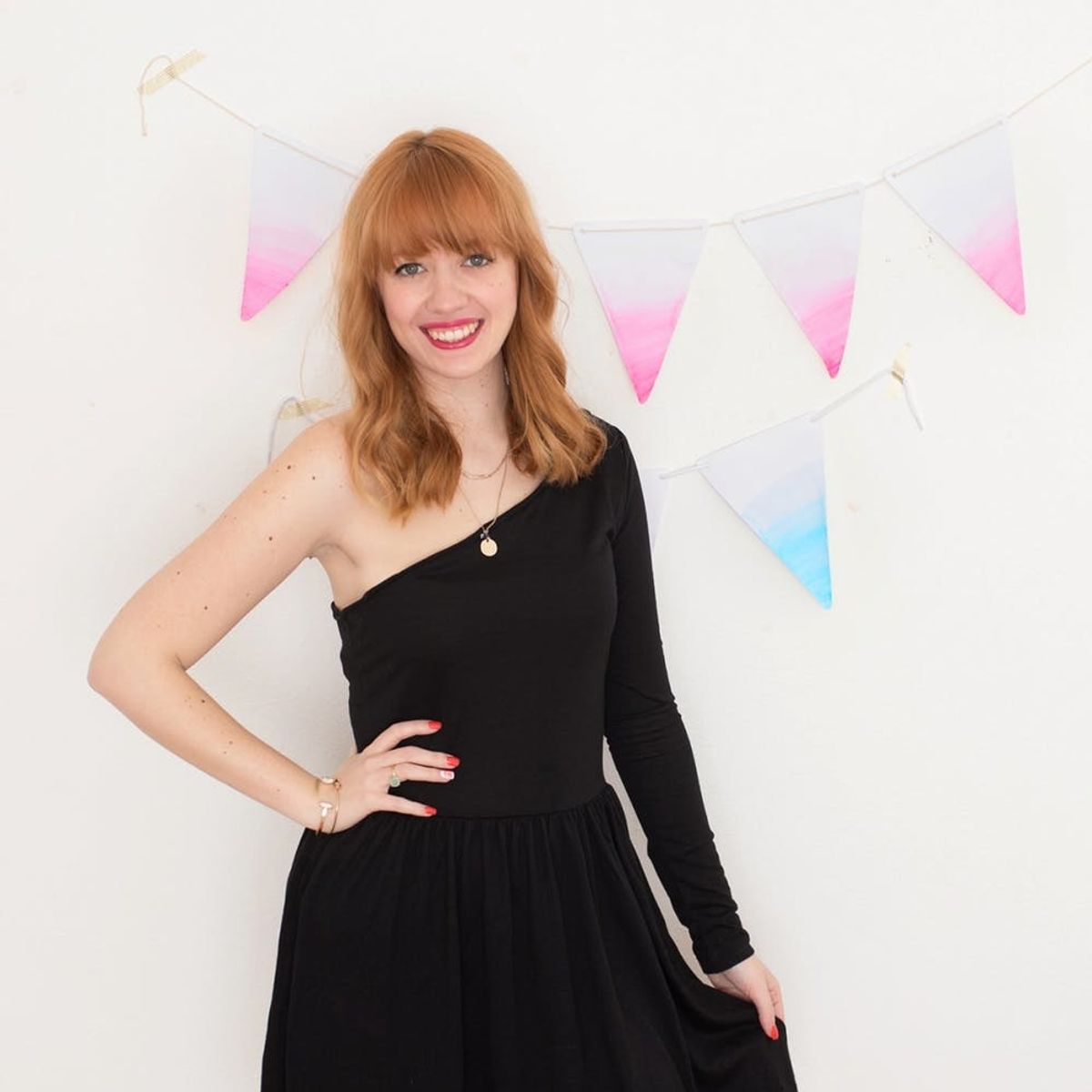 Follow These Easy Steps to DIY This Anthro-Inspired One-Shoulder Dress