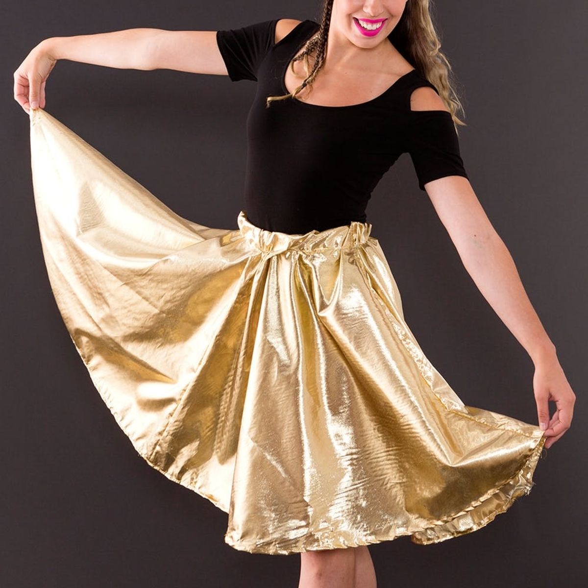 Twirl Your Way Through Spring With This DIY Lamé Skirt