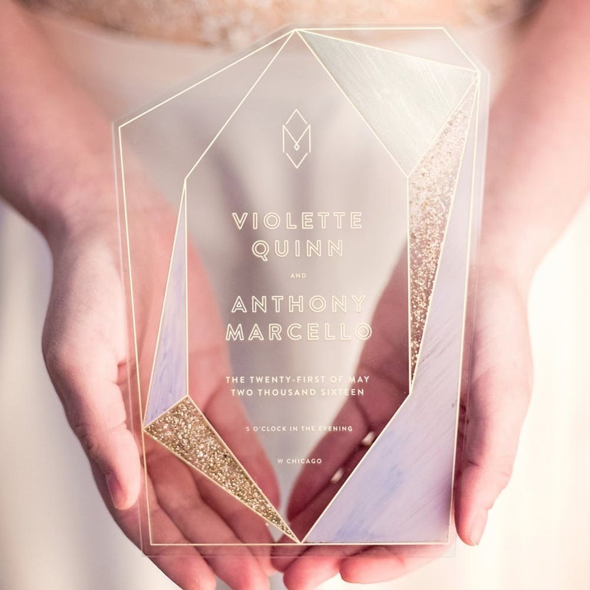 Acrylic Invites Are the Latest Wedding Trend Filling Up *All* Your Feeds
