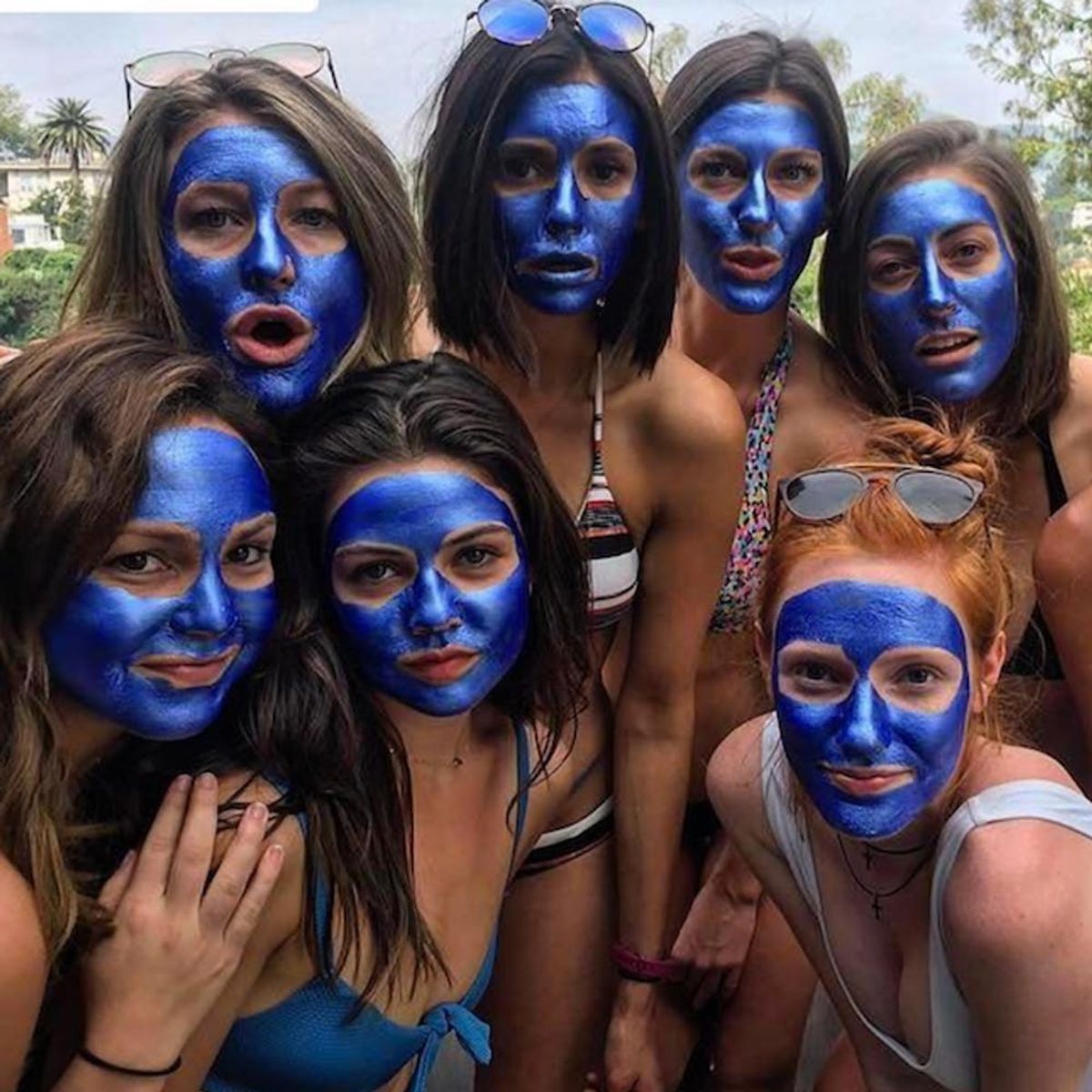 Here Is the Blue Mask Nina Dobrev and Her Friends Are Wearing on Instagram