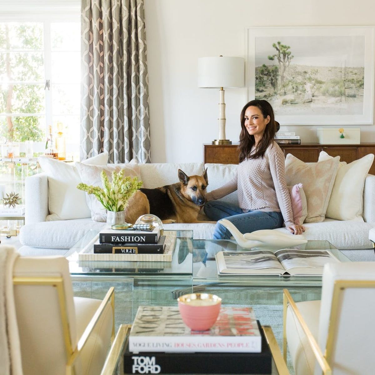 Peek Inside Catt Sadler’s New Luxe Living Room Designed by Laurel & Wolf