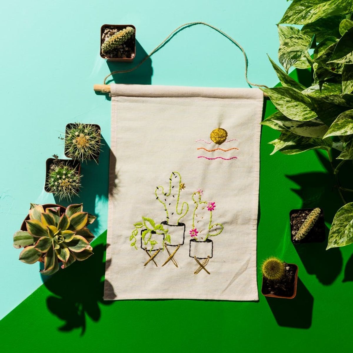 Personalize Your Home With a DIY Embroidered Wall Hanging