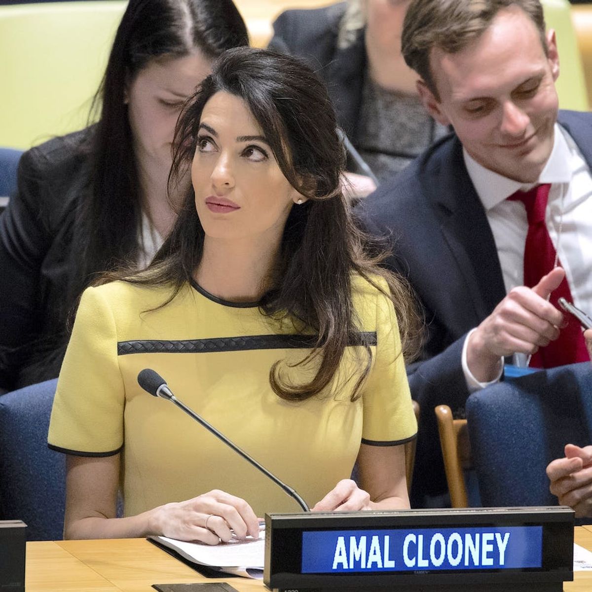 Amal Clooney’s High-Fashion Maternity Style *Almost* Outshines Powerful UN Speech