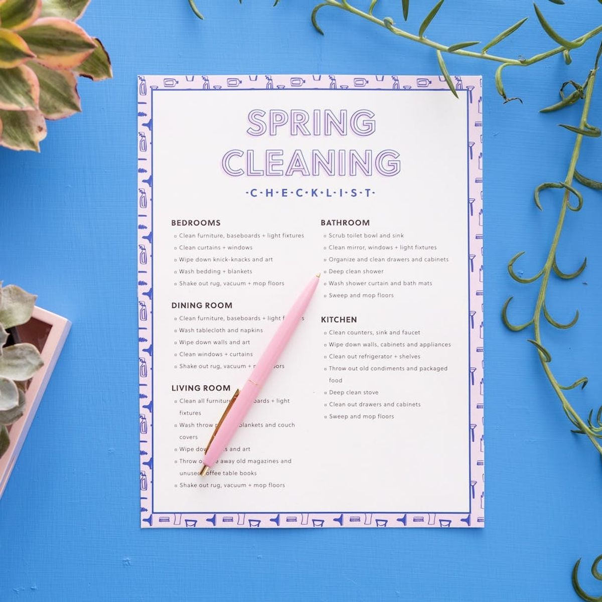 This Free Spring Cleaning Checklist Will Make Your Apartment So Fresh and So Clean