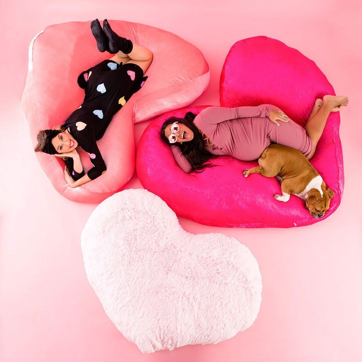 Enter the Ultimate Comfort Zone With These DIY Heart Floor Pillows
