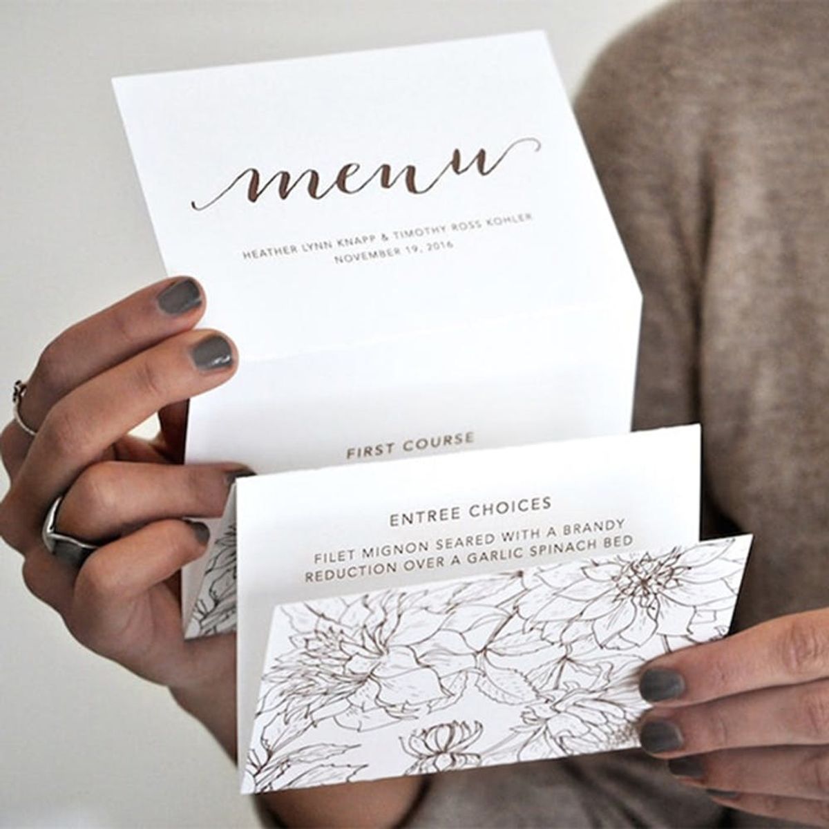 20 Modern Wedding Menu Ideas That Are Totally Unique