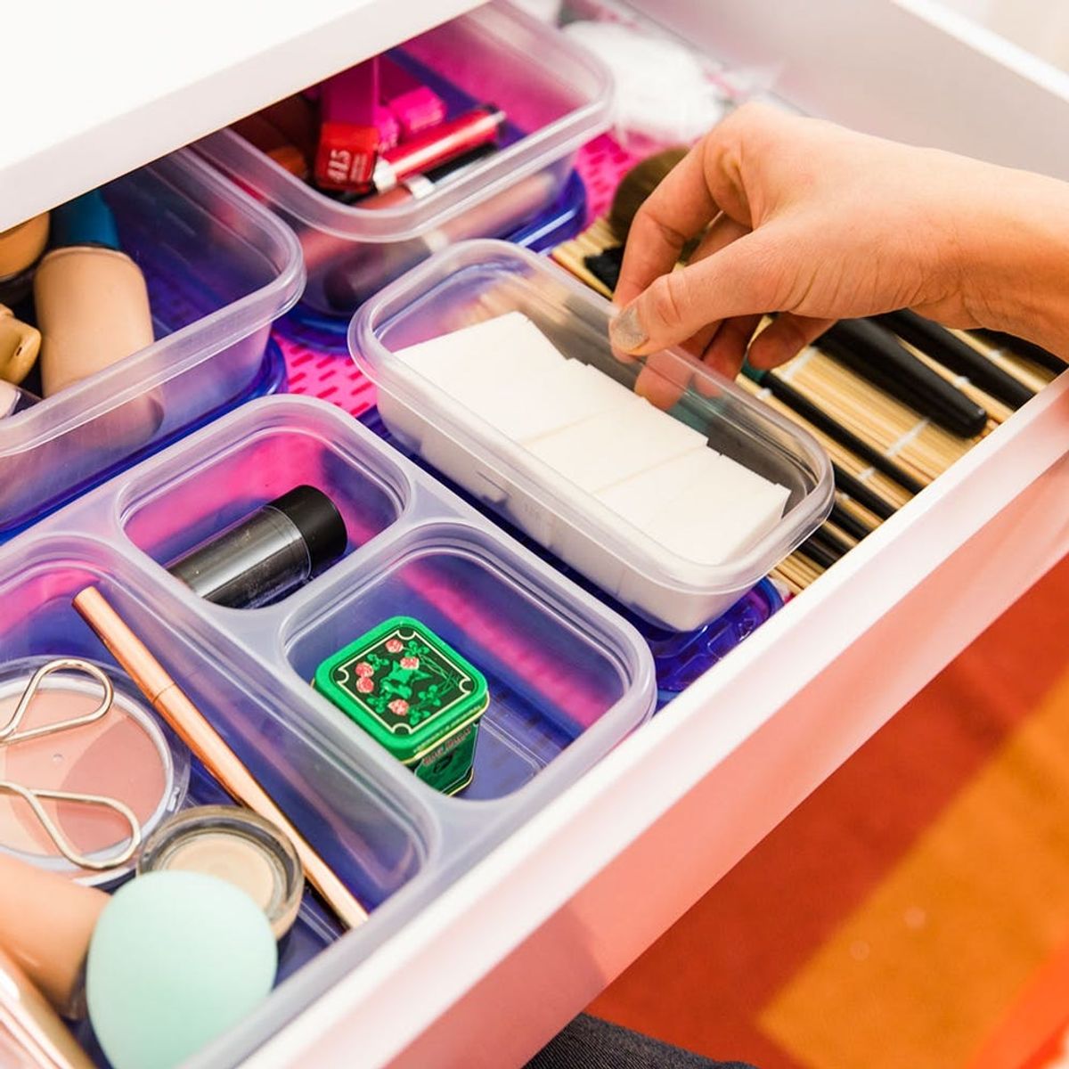 This Genius Hack Will Get Your Makeup Drawer Organized AF