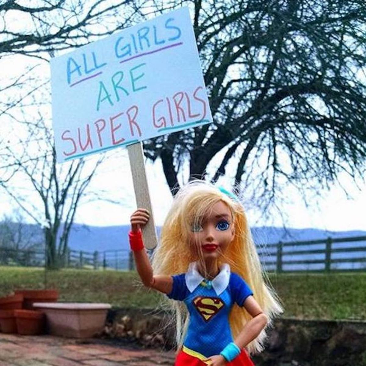 This Father Helped His Daughter Create Her Own Women’s March With Barbie Dolls