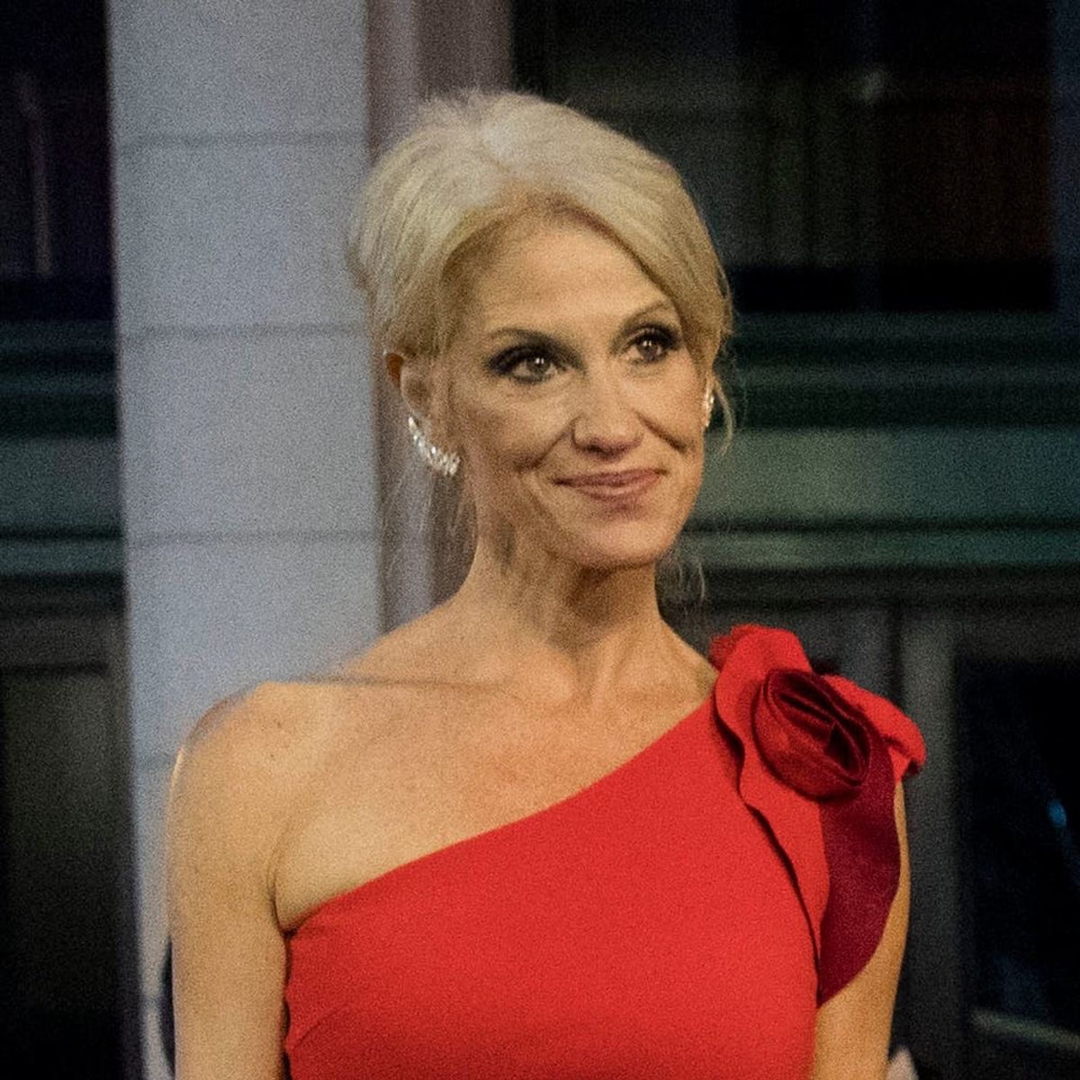 Kellyanne Conway Dressed Like the Flag Because Apparently This Is What Patriotism Looks Like Now