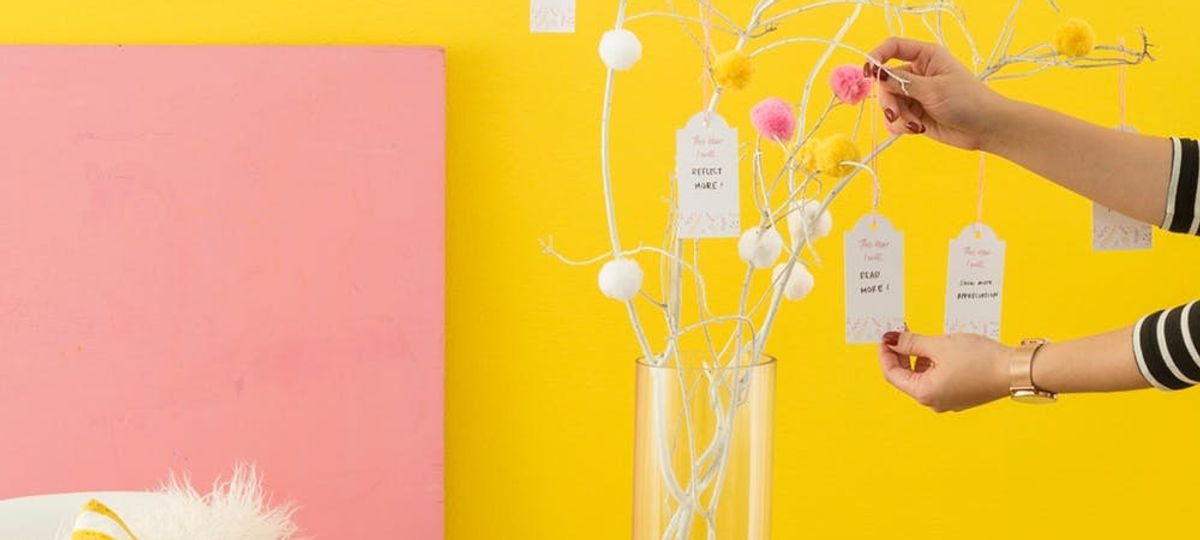 Resolution Tree Activity Boost Goals: Cute New Year's Resolution Tree! - Brit + Co