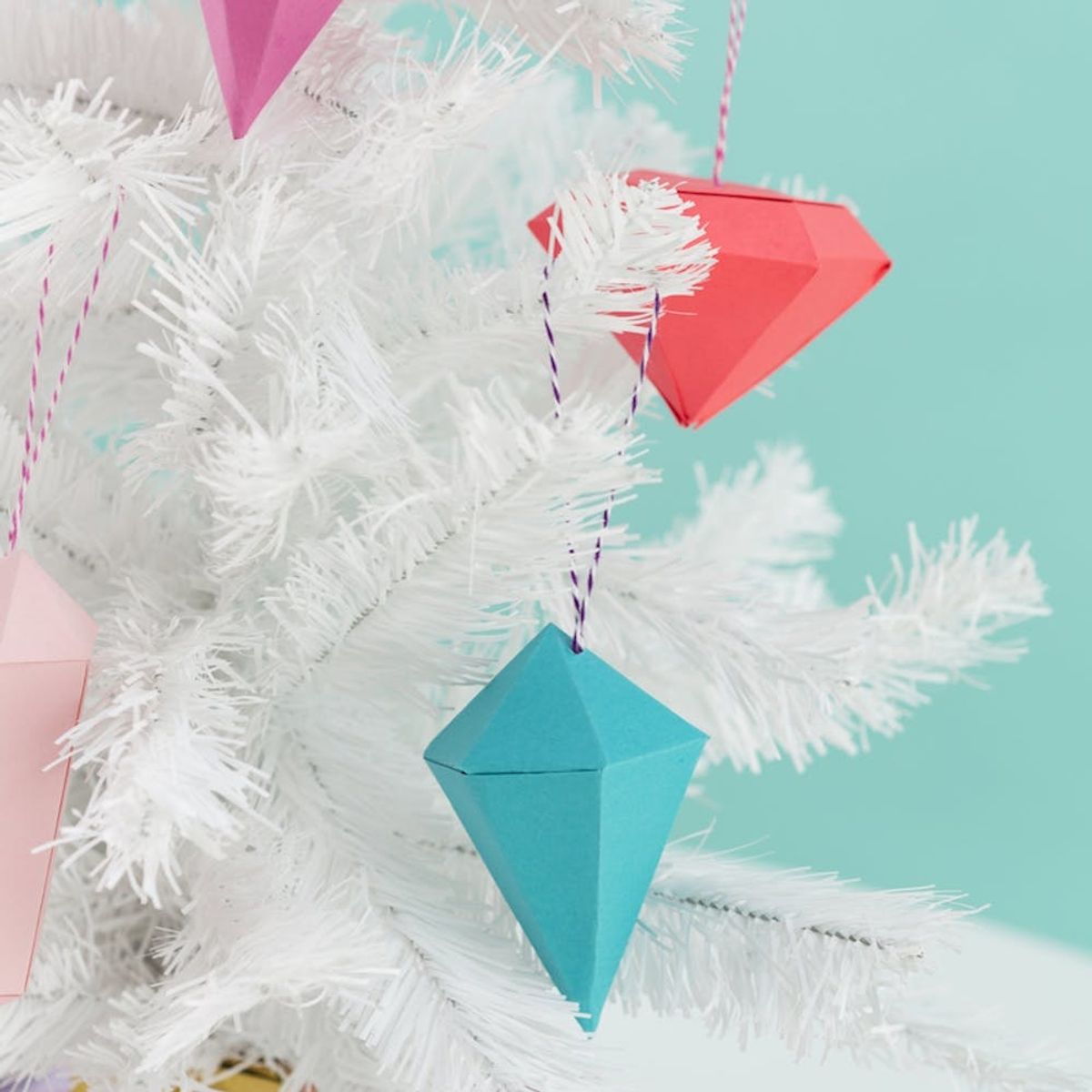 Free Printable Friday: Colorful 3D Gem Ornaments