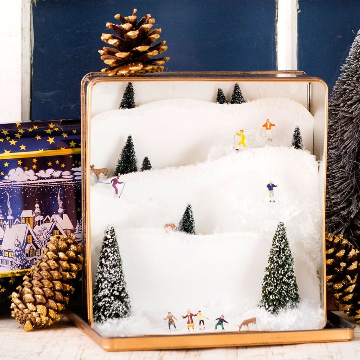 Take Your Mini Obsession One Step Further With a Tin Box Ski Slope