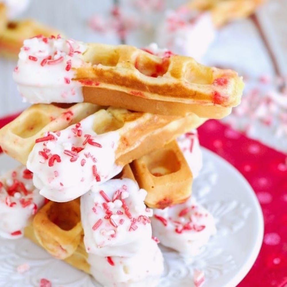 Here's how you can make cute and festive gingerbread waffles with