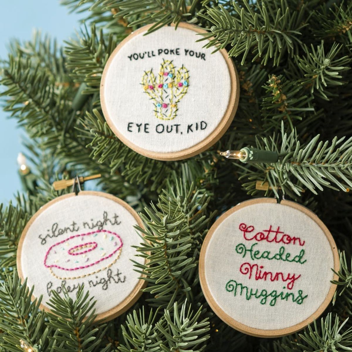 These DIY Embroidered Ornaments Will Add Personality to Your Tree This Year