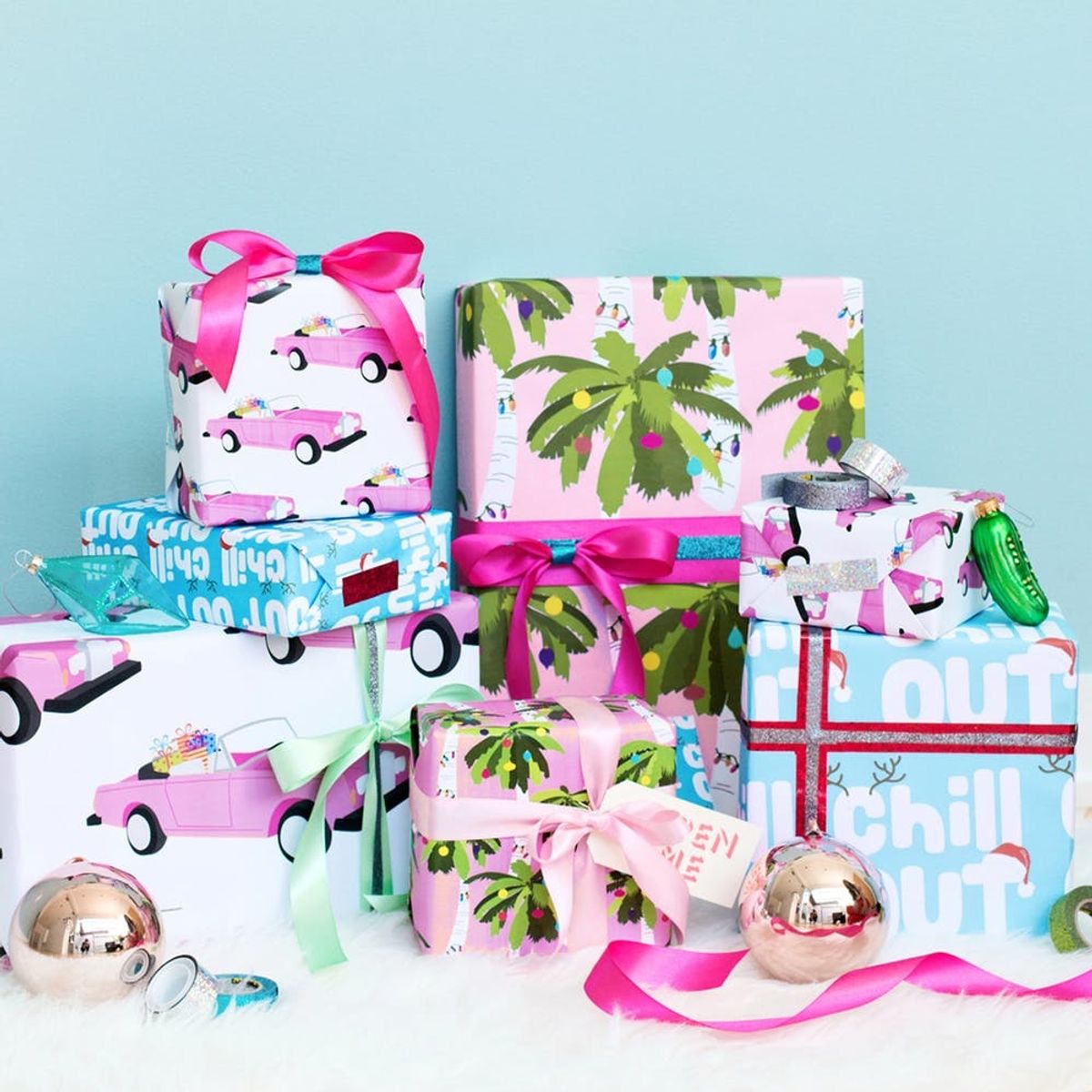 This Free Printable Gift Wrap Will Give You SERIOUS Island Vibes