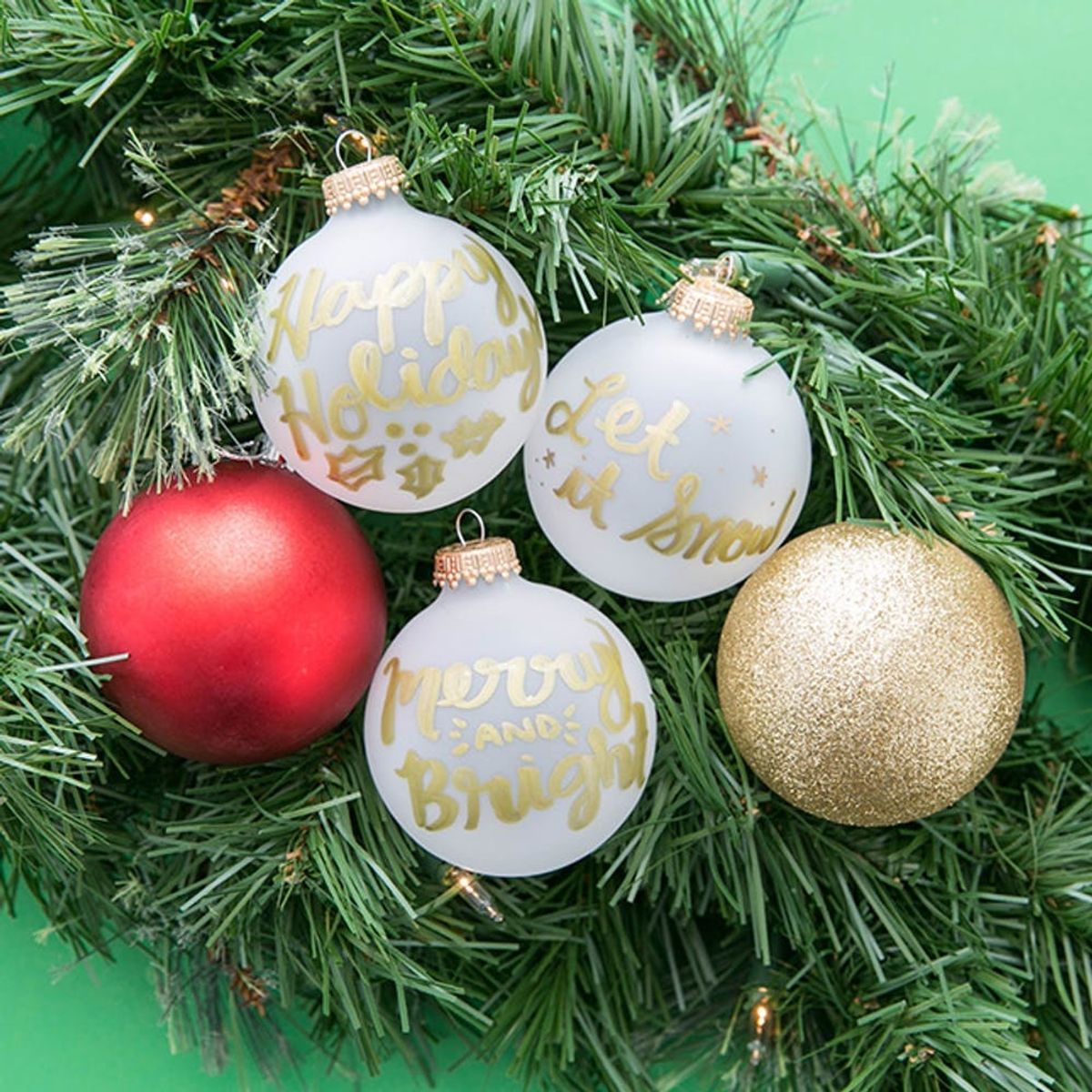 DIY Holiday Ornaments With This FREE Lettering Guide