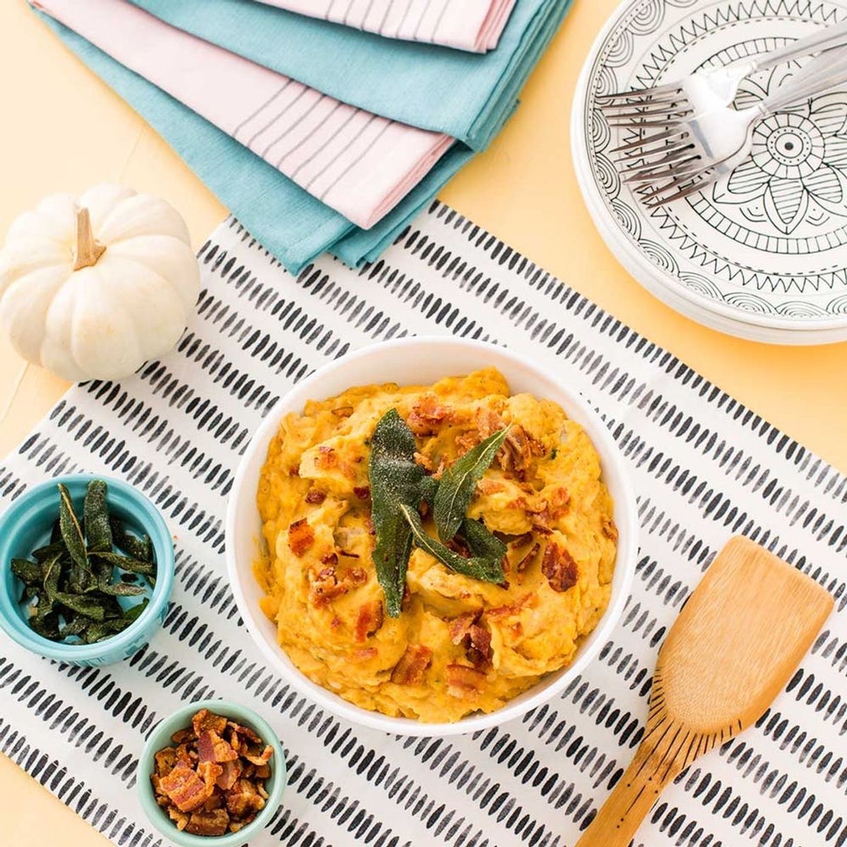 How to Make This Pumpkin Sage Bacon Mashed Potatoes Recipe for Thanksgiving