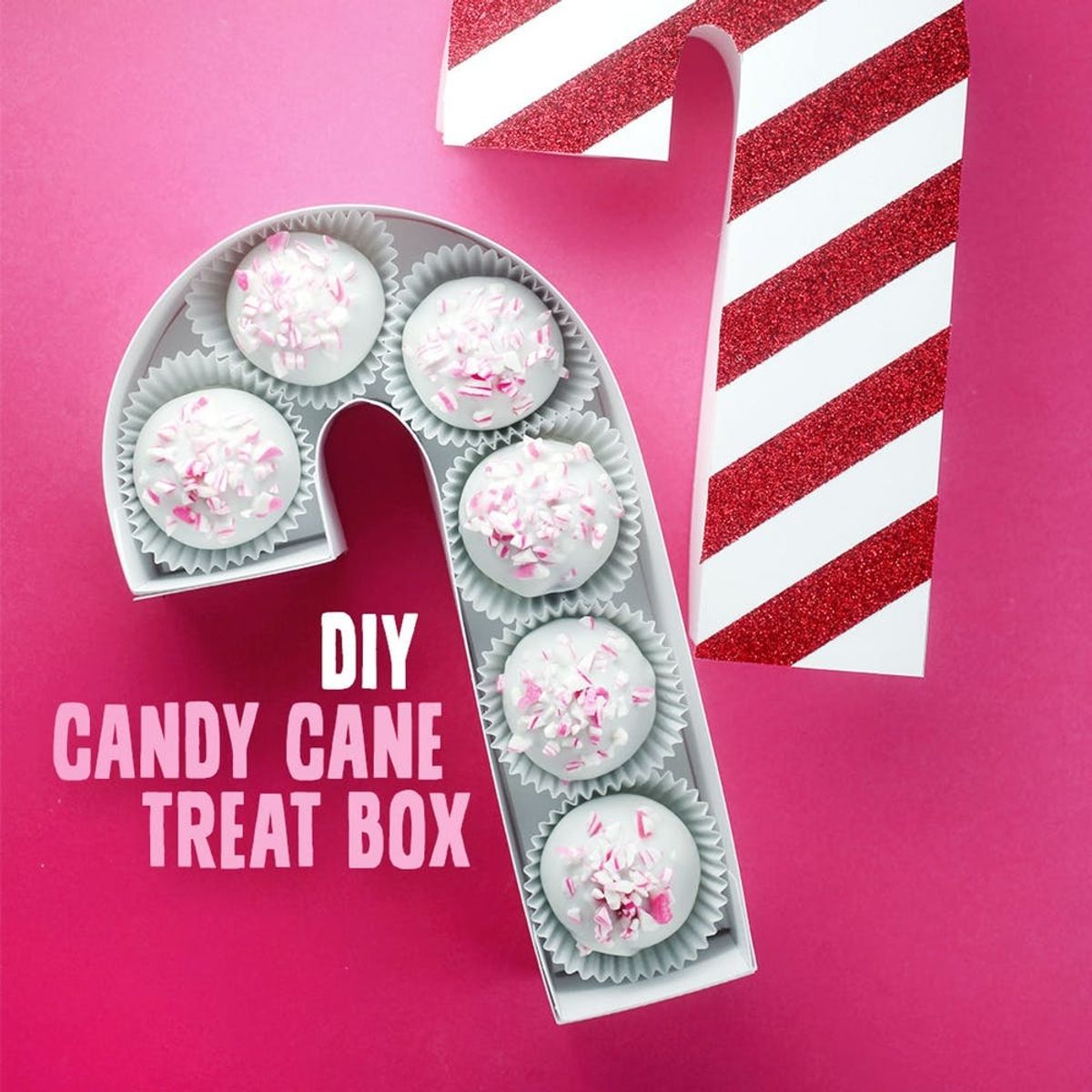 Make This DIY Candy Cane Treat Box for Sweet Treat Gifting