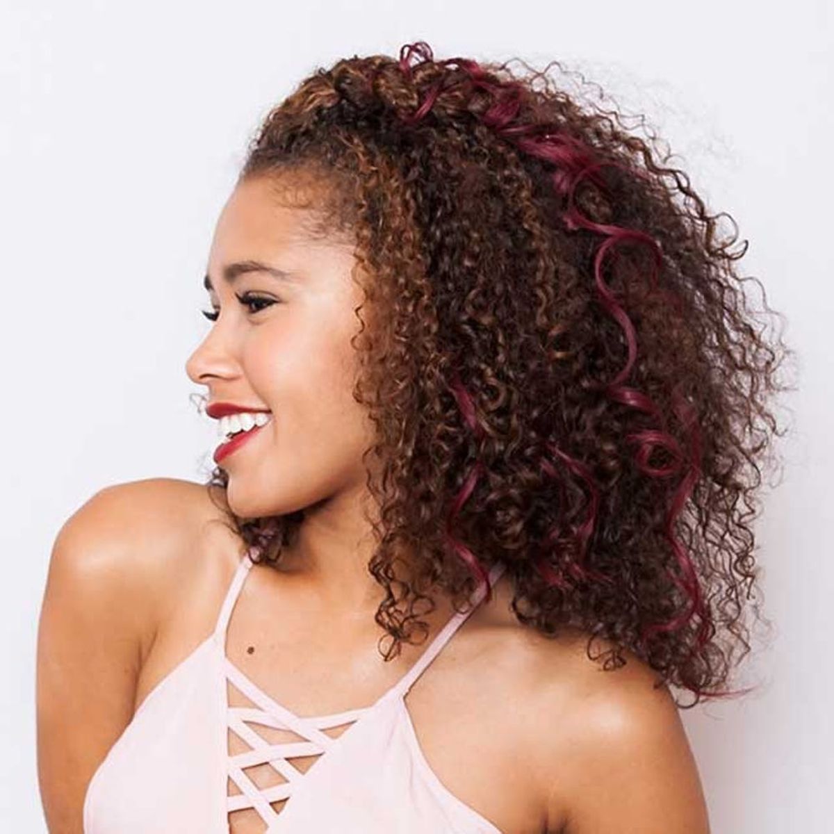 The Easiest Hack for Adding Color to Your Curly Hair on Your Wedding Day