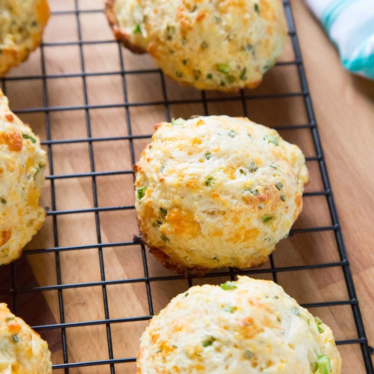 Make This Crazy Addictive Cornmeal Biscuits Recipe With Cheddar, Chives and Jalapeños