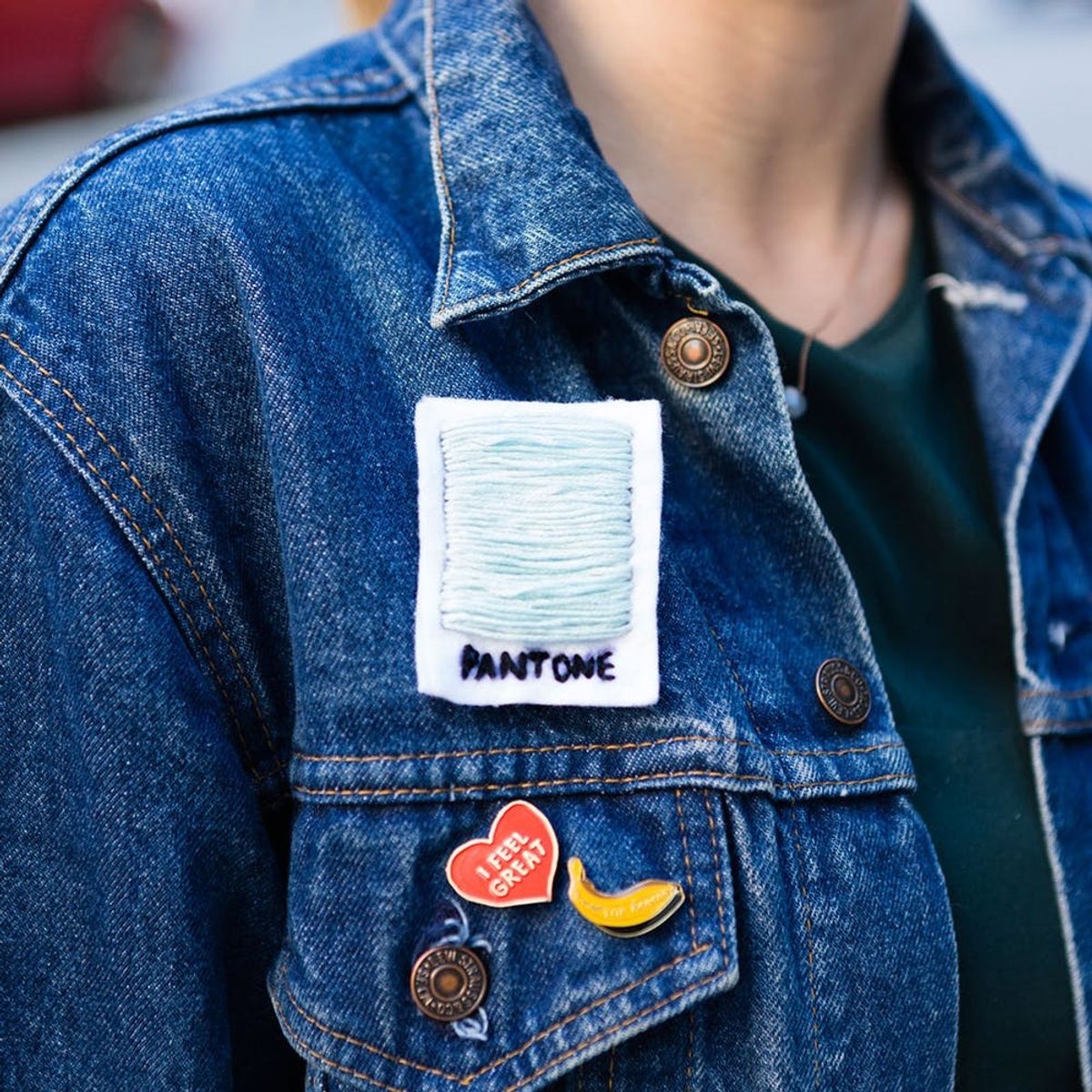 Pantone Obsessed? This DIY Patch Will Be Your Denim Jacket’s New BFF