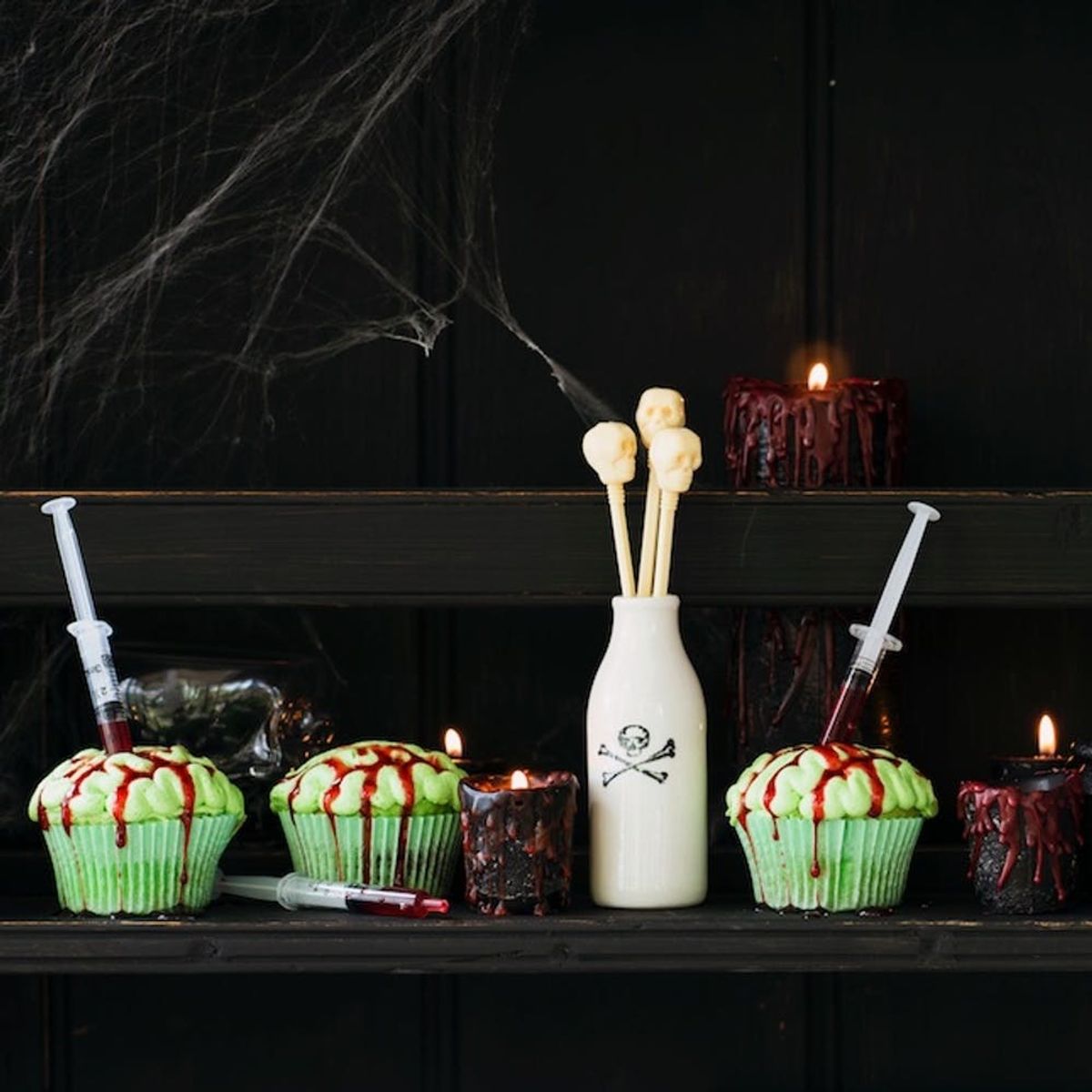 Make These Zombie Brain Cupcakes to Freak Out Your Halloween Guests